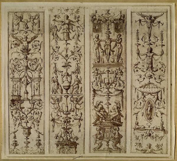 Giovanni da Udine - Studio per motivi decorativi di logge - Disegno