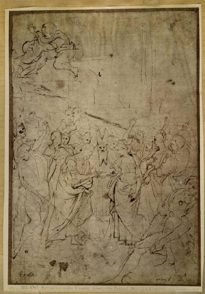 Disegnatore fiorentino sec. XVII - Sposalizio della Vergine - Disegno - Milano - Raccolta Frizzoni