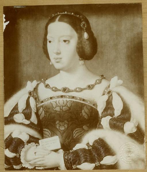 Cleve, Joos van - Ritratto di Eleonora d'Austria (Eleonora d'Asburgo) - Dipinto - Olio su tavola