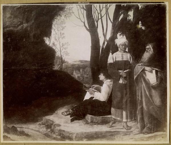 Giorgione - I tre filosofi - Dipinto - Olio su tavola - Vienna - Kunsthistorisches Museum - Gemäldegalerie