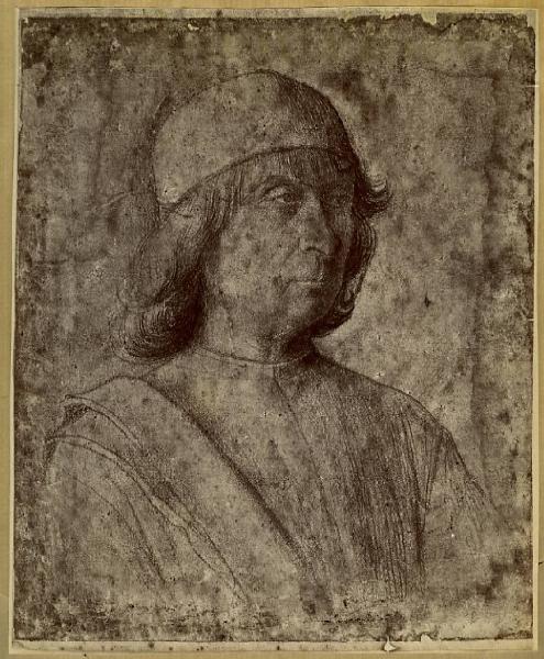 Bellini, Gentile - Ritratto maschile (autoritratto?) - Disegno - Berlino - Staatliche Museen - Kupferstichkabinett