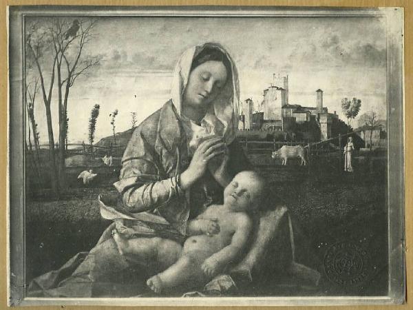 Bellini, Giovanni - Madonna con Bambino - Dipinto - Olio su tavola trasportata su tela - Londra - National Gallery