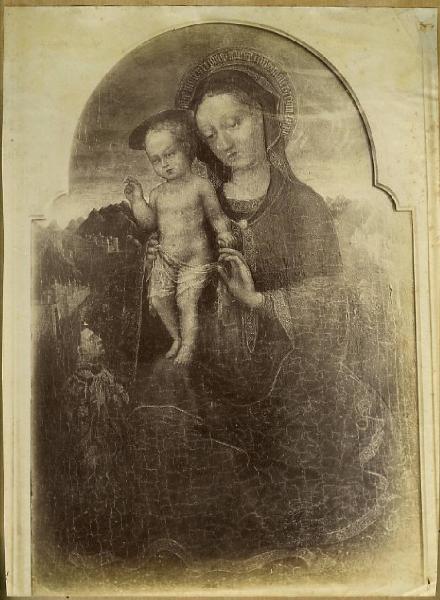 Bellini, Jacopo - Madonna con Bambino e Lionello d'Este - Dipinto - Parigi - Louvre