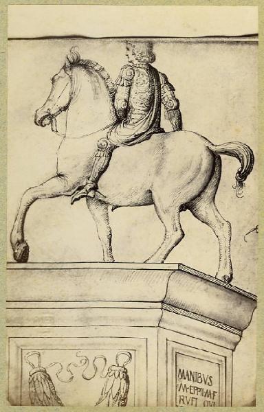 Bellini, Jacopo - Studi di tre monumenti classici (part.) - Disegno - Quaderno di schizzi - Parigi - Louvre - Département des Arts graphiques
