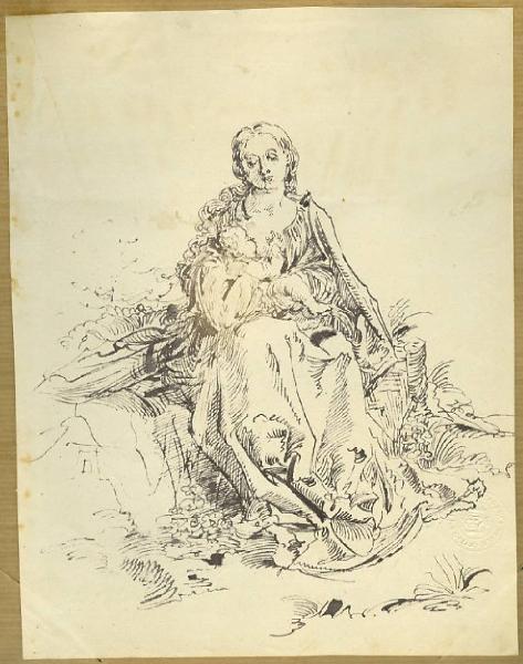 Durer, Albrecht - Madonna con Bambino - Disegno