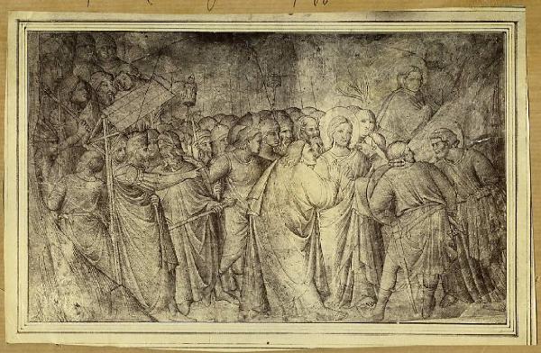 Autore fiorentino metà sec. XIV - Cattura di Cristo - Disegno