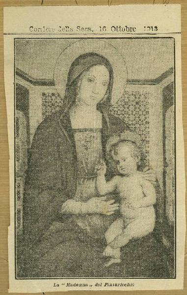 Bernardino di Betto detto Pinturicchio - Madonna con Bambino in trono - Dipinto su tavola - Spello - Chiesa di S. Maria Maggiore