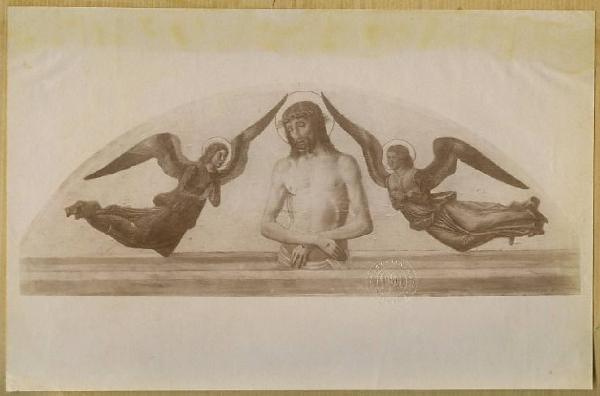Bellini, Giovanni - Cristo in pietà tra due angeli - Cimasa del Trittico della Madonna - Dipinto su tavola - Venezia