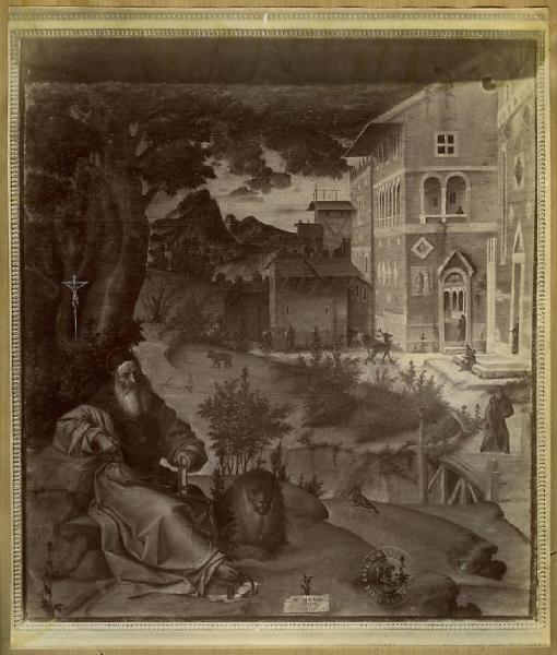 Cincani, Bartolomeo detto Bartolomeo Montagna - San Girolamo nel deserto - Dipinto - Olio su tela