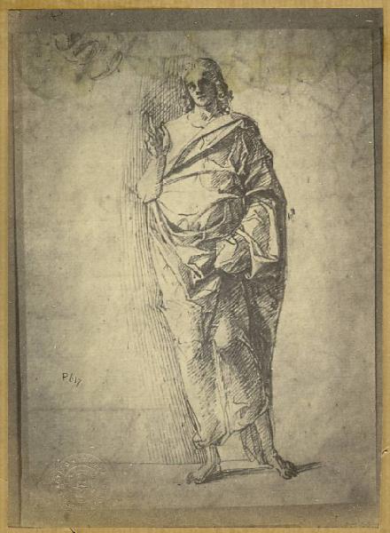 Bellini, Giovanni? - Santo in piedi - Disegno - Firenze - Uffizi