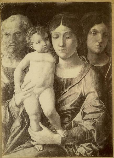 Mantegna, Andrea - Sacra Famiglia con una santa - Dipinto - Tempera su tela - Verona - Museo di Castelvecchio