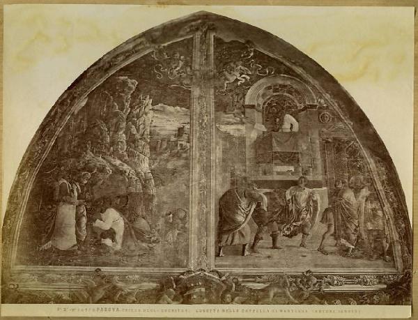 Mantegna, Andrea - Vocazione di san Giacomo Maggiore e san Giovanni Evangelista, Predica di san Giacomo Maggiore ai demoni - Affresco - Padova - Chiesa degli Eremitani - Cappella Ovetari