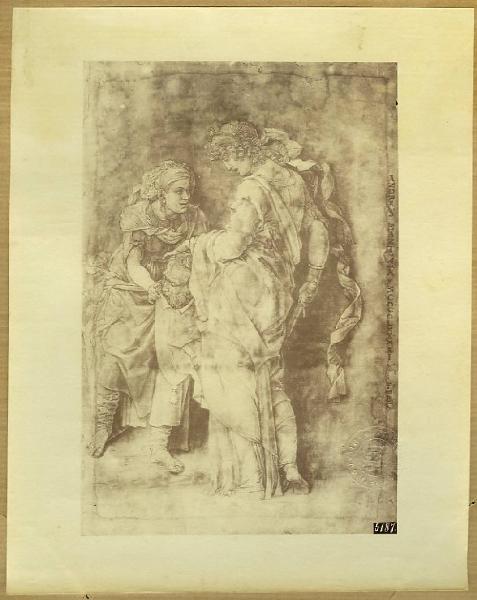 Mantegna, Andrea - Giuditta con la testa di Oloferne e la serva Abra - Disegno - Firenze - Uffizi - Gabinetto dei Disegni e delle Stampe