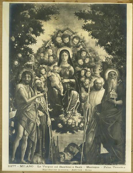 Mantegna, Andrea - Sacra conversazione (Madonna Trivulzio) - Dipinto - Tempera su tela - Milano - Collezione Trivulzio