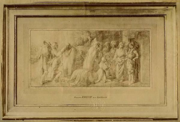 Ubertini, Francesco detto Bachiacca - Giuseppe si riconcilia con i fratelli - Storie di Giuseppe - Disegno - Parigi - Museo del Louvre - Département des Arts graphiques