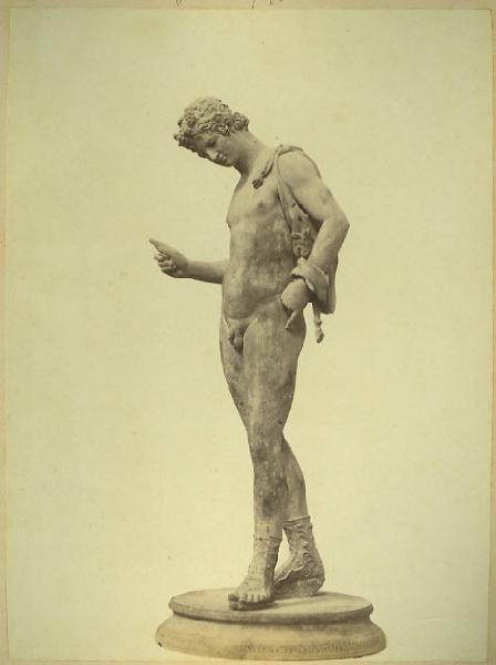 Figura maschile in piedi (Narciso?) - Scultura in bronzo - Napoli - Museo Archeologico Nazionale