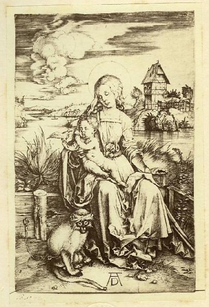 Durer, Albrecht - Madonna con Bambino (La Madonna della scimmia) - Incisione