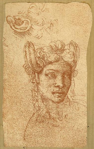 Buonarroti, Michelangelo - Studio di testa femminile, orecchio (part.) - Disegno - Francoforte - Stadelsches Kunstinstitut