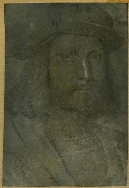 Autore veneto? prima metà sec. XVI - Ritratto maschile con berretto - Disegno - Vienna - Albertina