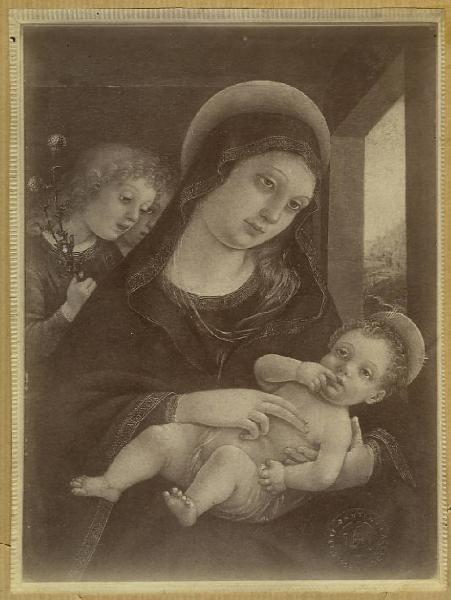 Liberale da Verona? - Madonna con Bambino e due angeli - Dipinto