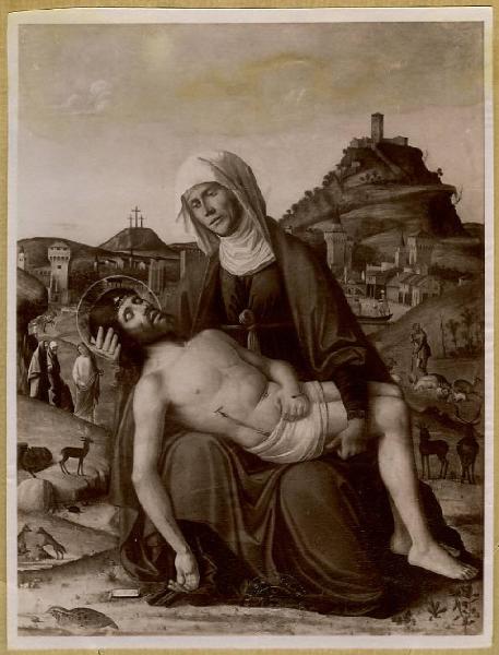 Bellini, Giovanni (copia) - Pietà - Dipinto su tavola - San Giovanni Bianco - Frazione di San Pietro d'Orzio - Chiesa Parrocchiale