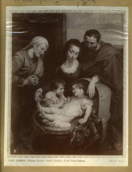 Rubens, Pieter Paul (copia da) - Sacra Famiglia (Madonna della Cesta) - Dipinto - Genova - Palazzo Spinola