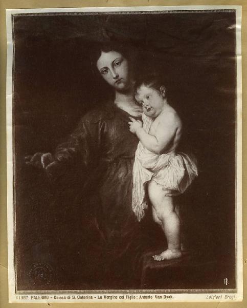 Van Dyck, Antoon (bottega) - Madonna con Bambino - Dipinto - Olio su tela - Palermo - Chiesa di S. Caterina
