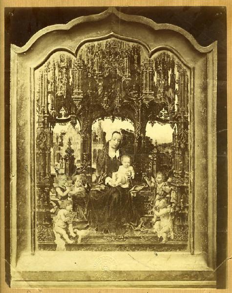 Gossaert, Jan detto Mabuse - Madonna con Bambino e angeli (tavola centrale) - Trittico Malvagna - Dipinto - Palermo