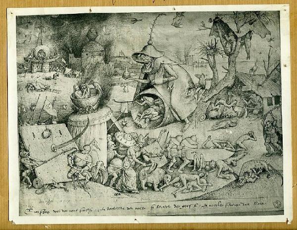 Bruegel, Peter il Vecchio - L'Ira - Vizio Capitale - Disegno - Firenze - Uffizi - Gabinetto dei Disegni e delle Stampe