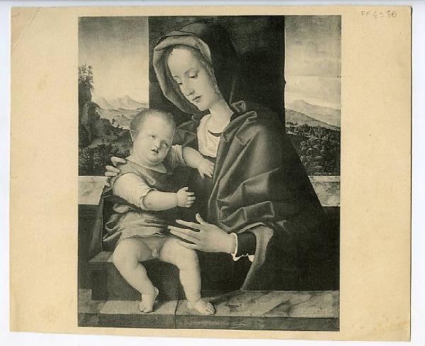 Pittore del nord Italia prima metà sec. XVI - Madonna con Bambino - Dipinto