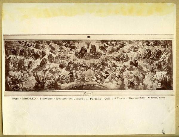 Robusti, Jacopo detto Tintoretto - Paradiso - Bozzetto per la tela al Palazzo Ducale di Venezia - Dipinto - Olio su tela - Madrid - Prado