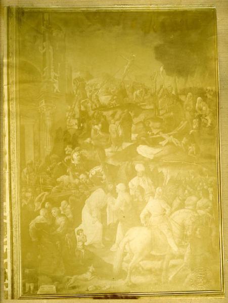 Pietro da Bagnara - Salita di Cristo al monte Calvario e crocifissione - Dipinto su tela - Milano - Chiesa di Santa Maria della Passione