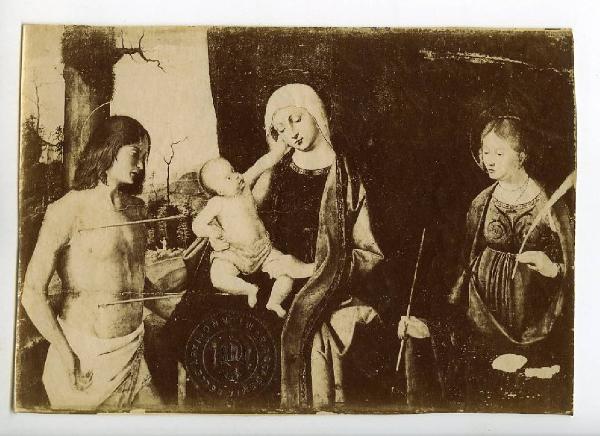 Basaiti, Marco? - Madonna con Bambino, san Sebastiano e santa martire - Dipinto