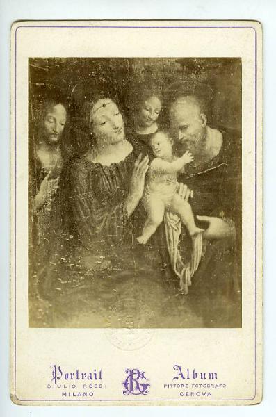 Pittore leonardesco - Sacra conversazione - Madonna con Bambino e santi