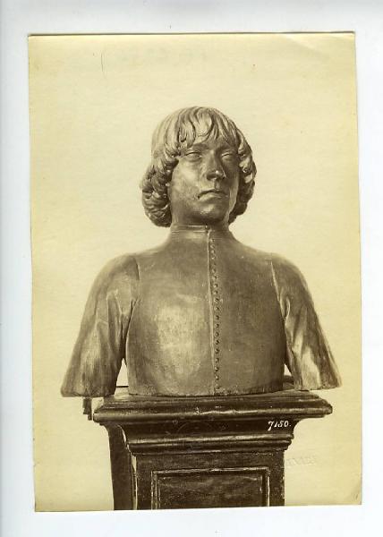 Verrocchio, Andrea - Busto di giovane (Ritratto di Piero di Lorenzo de' Medici?) - Busto maschile - Scultura in terracotta - Firenze - Museo Nazionale del Bargello