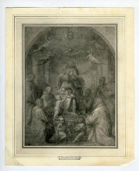 Bartolomeo della Porta detto Fra' Bartolomeo - Studio per la Pala del Gran Consiglio - Disegno