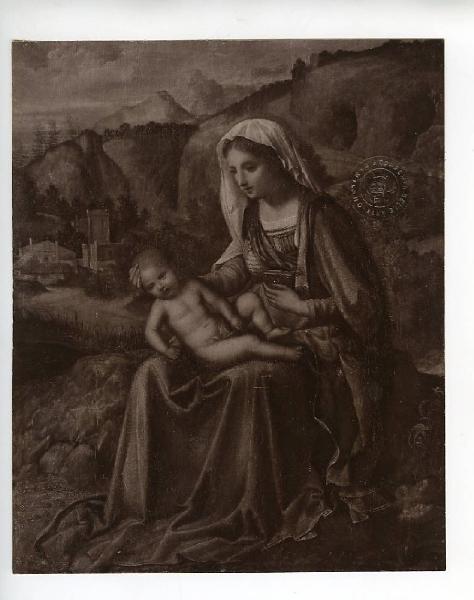 Giorgione - Madonna con Bambino - Dipinto - Olio su tavola trasportato su tela - San Pietroburgo - Ermitage