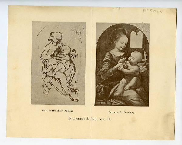 Leonardo da Vinci - Studio per la Madonna Benois - Disegno - Londra - British Museum - Department of Prints and Drawings