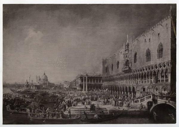 Canal, Giovanni Antonio detto Canaletto - Ricevimento dell'ambasciatore francese a Palazzo Ducale - Dipinto - Olio su tela - San Pietroburgo - Ermitage