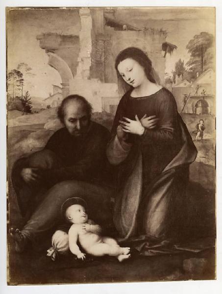 Fra' Bartolomeo della Porta - Adorazione del Bambino con san Giuseppe - Dipinto - Olio su tavola - Londra - Collezione Mond