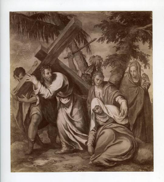 Farinati, Paolo - Salita di Cristo al monte Calvario - Dipinto su tavola - Londra - Collezione Mond