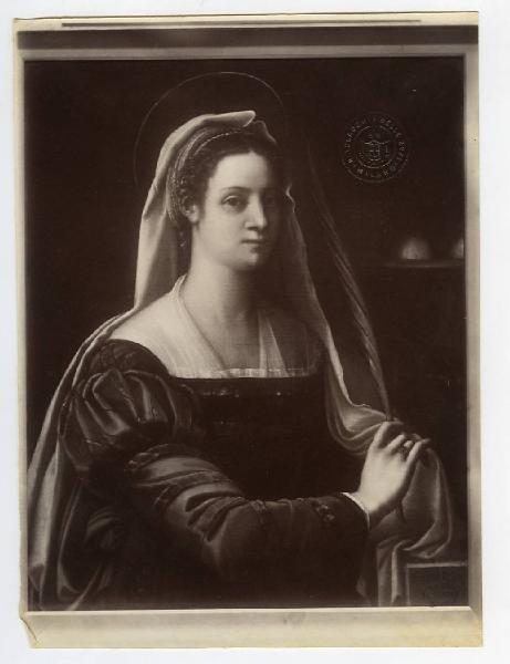 Luciani, Sebastiano detto Sebastiano del Piombo (attr.) - Ritratto femminile nei panni di sant'Agata - Dipinto - Olio su tela - Londra - National Gallery