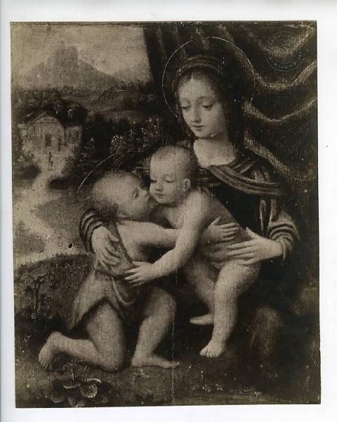 Luini, Bernardino - Madonna con Bambino e san Giovannino - Dipinto - Olio su tavola - Bergamo - Accademia Carrara