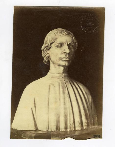 Pollaiolo, Antonio del (attr.) - Ritratto d'uomo (Ritratto di Niccolò Machiavelli?) - Busto maschile - Scultura in marmo - Firenze - Museo Nazionale del Bargello