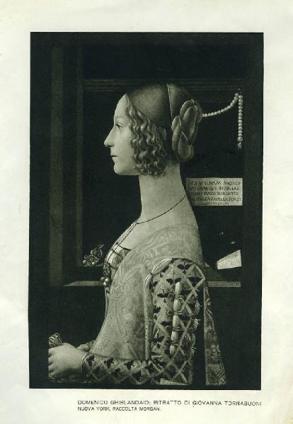 Ghirlandaio, Domenico - Ritratto di Giovanna Tornabuoni - Ritratto femminile - Dipinto su tavola - New York - Raccolta Morgan
