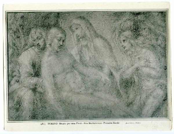 Bartolomeo della Porta detto Fra' Bartolomeo? - Studio per una Pietà - Disegno - Torino - Boblioteca Reale