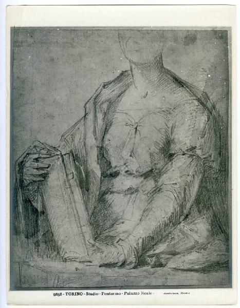 Sogliani, Giovanni Antonio - Figura femminile che regge un libro - Disegno - Torino - Boblioteca Reale