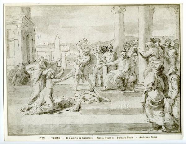Poussin, Nicolas - Il giudizio di Salomone - Disegno - Torino - Boblioteca Reale