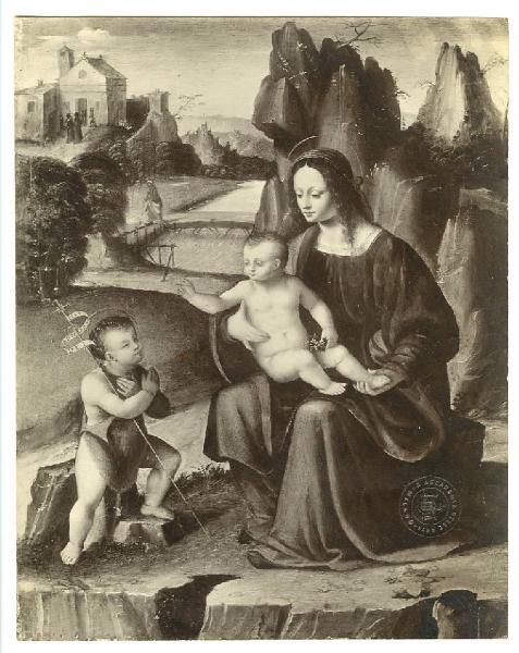 Magni, Cesare - Madonna con Bambino e san Giovannino - Dipinto - Olio su tavola - Bergamo - Accademia Carrara