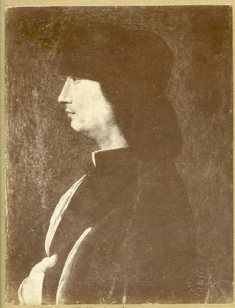 Boltraffio, Giovanni Antonio - Ritratto maschile di profilo (Girolamo Casio?) - Dipinto - Olio su tavola